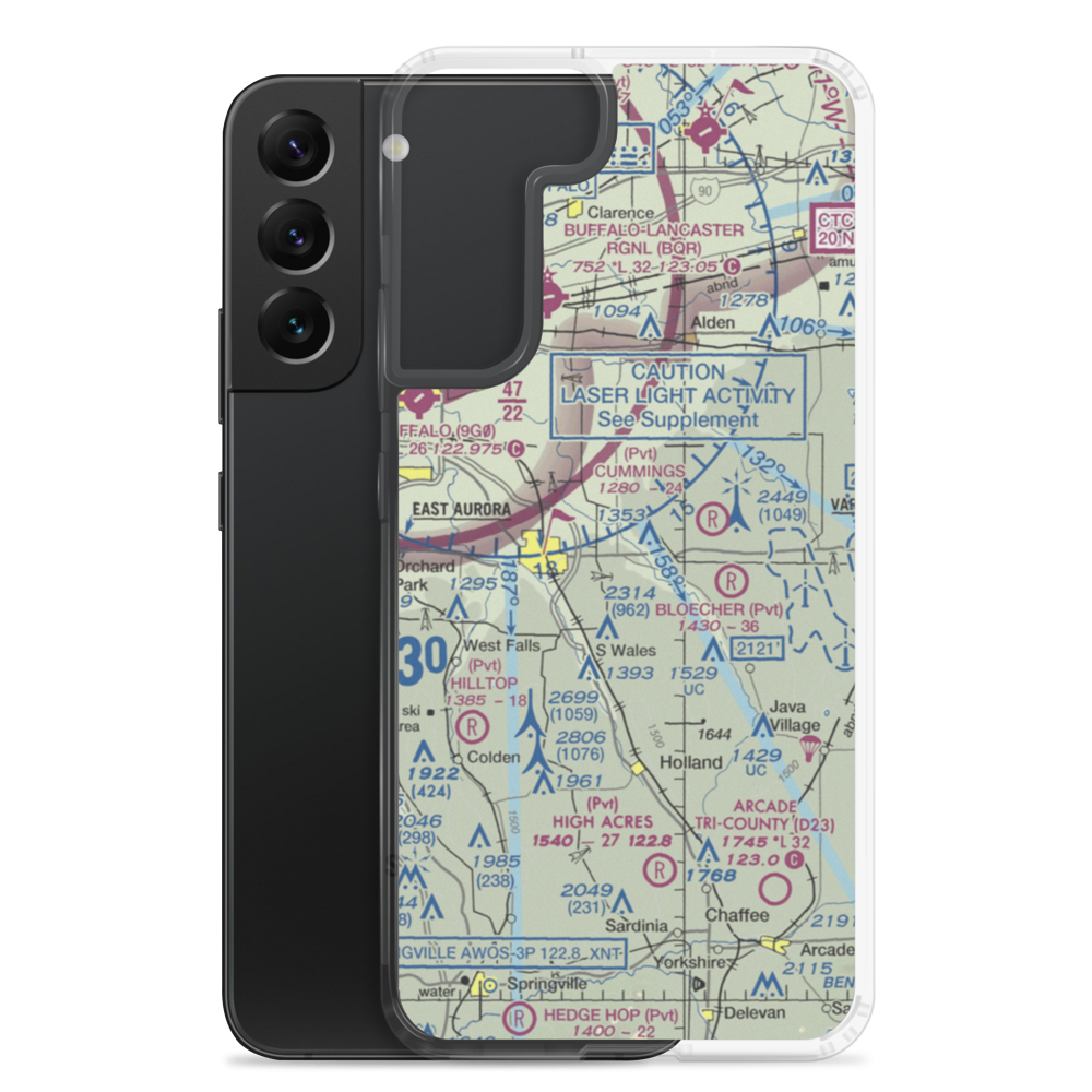 Donnelly's Airport (NK12) VFR Sectional Samsung Case Samsung Galaxy S22 Plus model shown