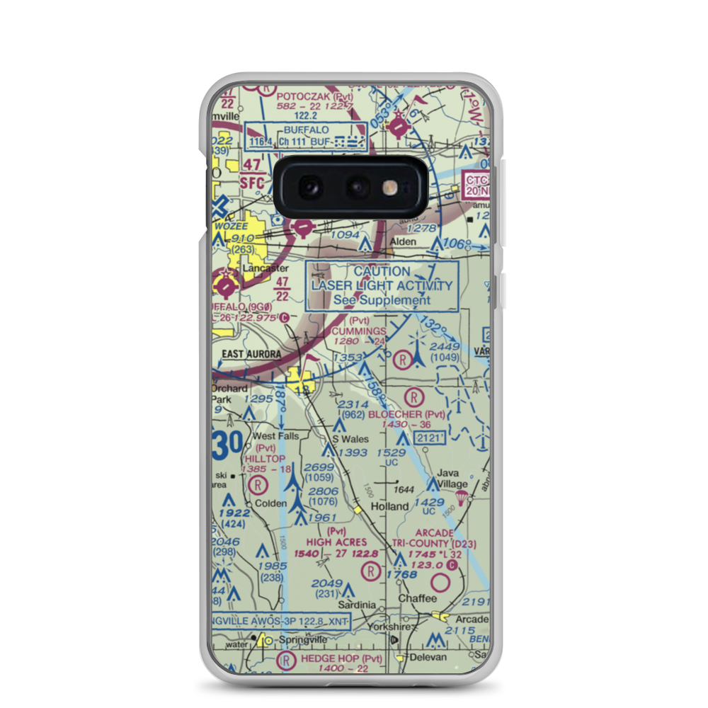 Donnelly's Airport (NK12) VFR Sectional Samsung Case Samsung Galaxy S10e model shown