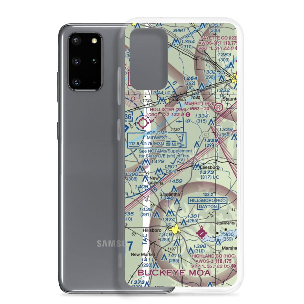 Donner Field (OH28) VFR Sectional Samsung Case Samsung Galaxy S20 Plus model shown