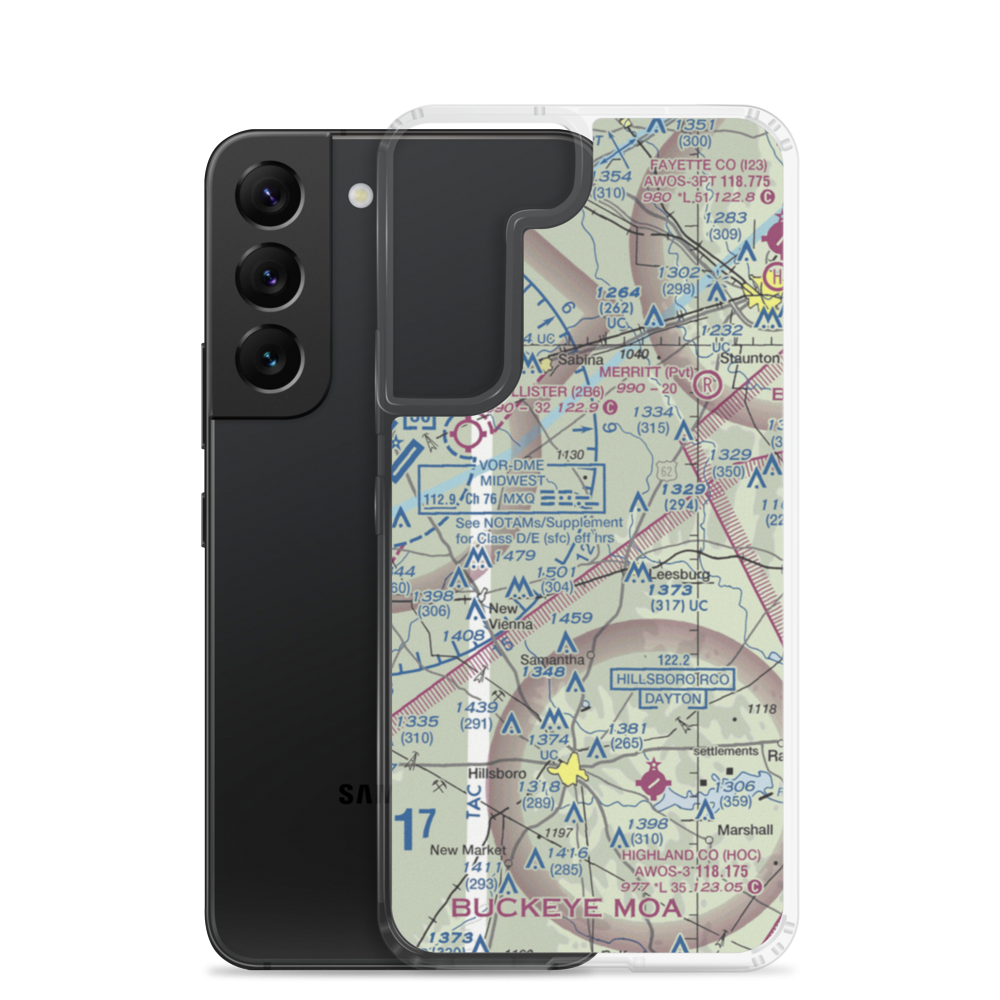 Donner Field (OH28) VFR Sectional Samsung Case Samsung Galaxy S22 model shown