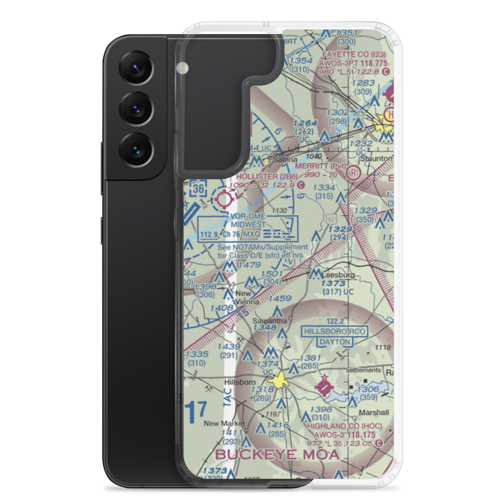 Donner Field (OH28) VFR Sectional Samsung Case Samsung Galaxy S22 Plus model shown