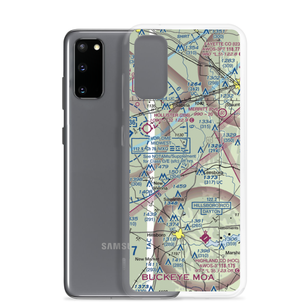 Donner Field (OH28) VFR Sectional Samsung Case Samsung Galaxy S20 model shown