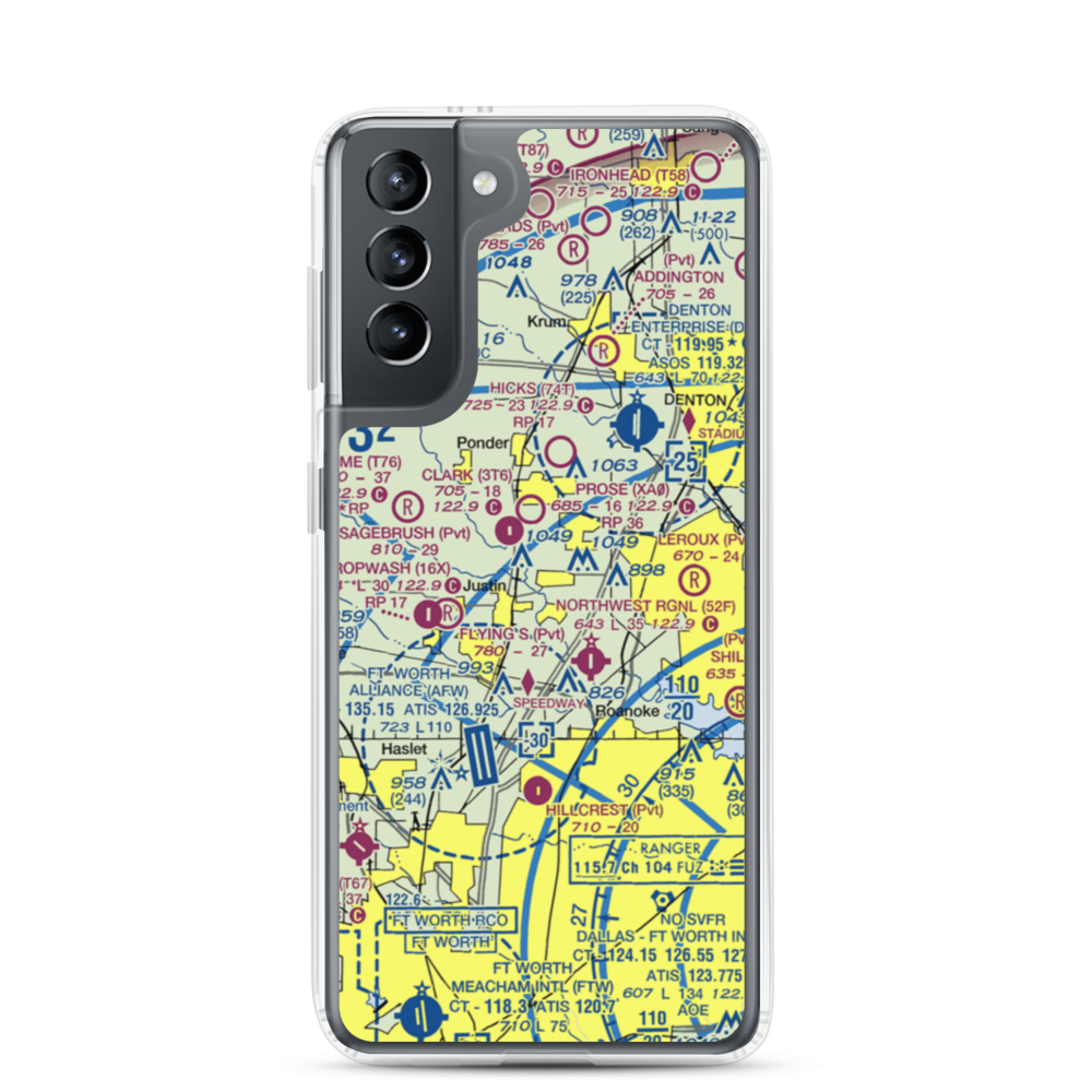 Dooley Airport (0TS1) VFR Sectional Samsung Case Samsung Galaxy S21 model shown