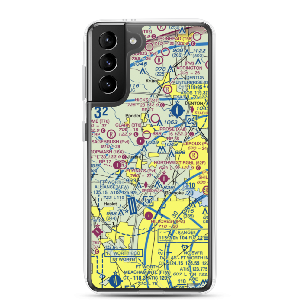 Dooley Airport (0TS1) VFR Sectional Samsung Case Samsung Galaxy S21 Plus model shown