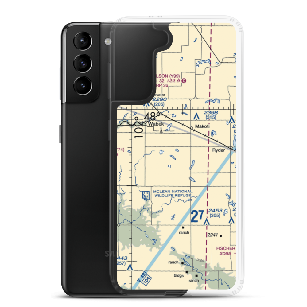 Dorbrinski Airport (NA39) VFR Sectional Samsung Case Samsung Galaxy S21 Plus model shown