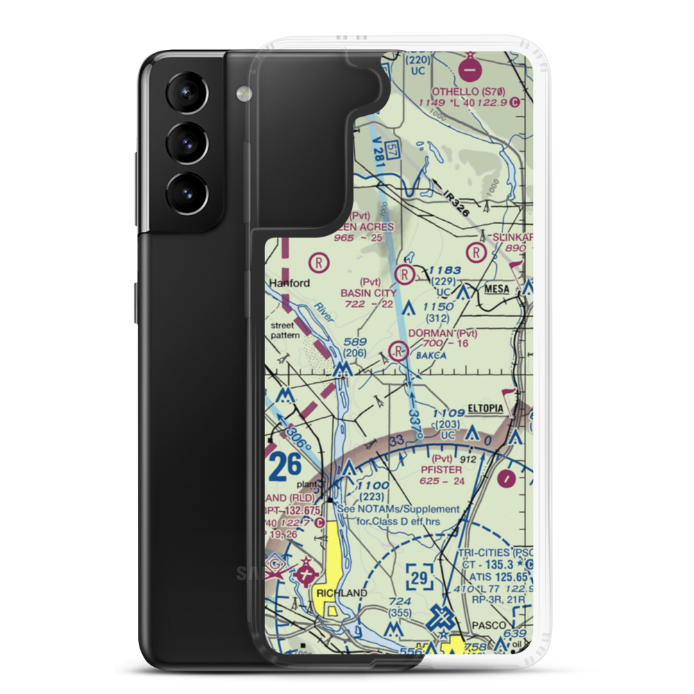 Dorman Field (5WA1) VFR Sectional Samsung Case Samsung Galaxy S21 Plus model shown