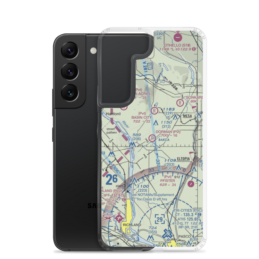 Dorman Field (5WA1) VFR Sectional Samsung Case Samsung Galaxy S22 model shown
