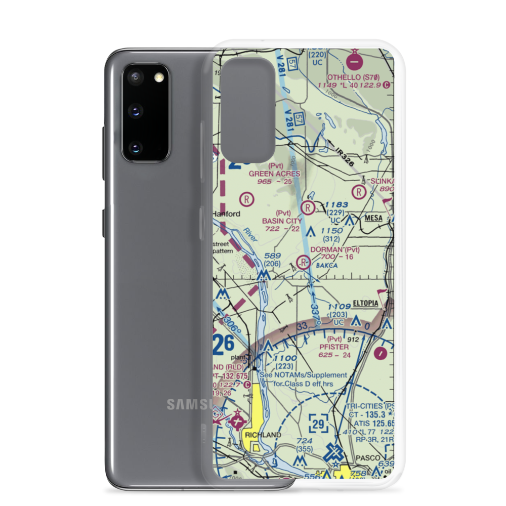 Dorman Field (5WA1) VFR Sectional Samsung Case Samsung Galaxy S20 model shown