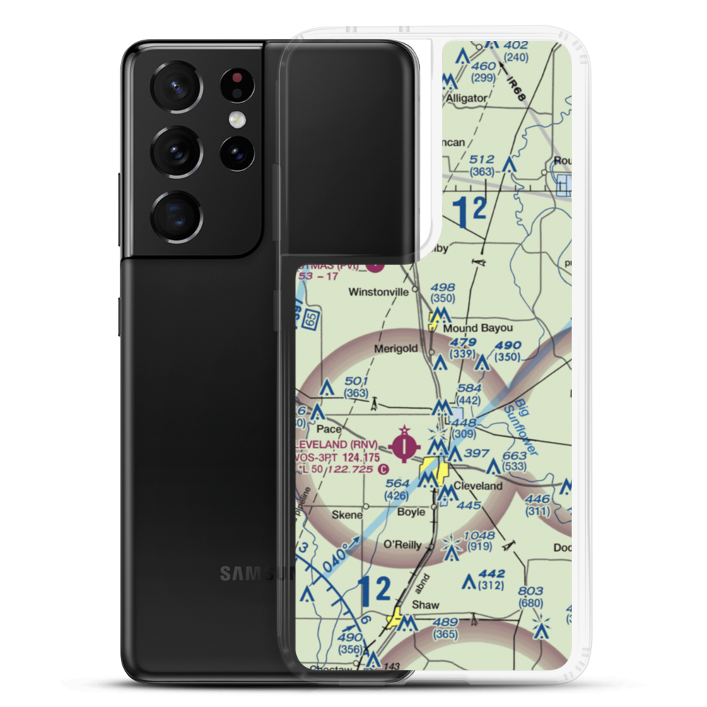 Dorr Field (MS95) VFR Sectional Samsung Case Samsung Galaxy S21 Ultra model shown