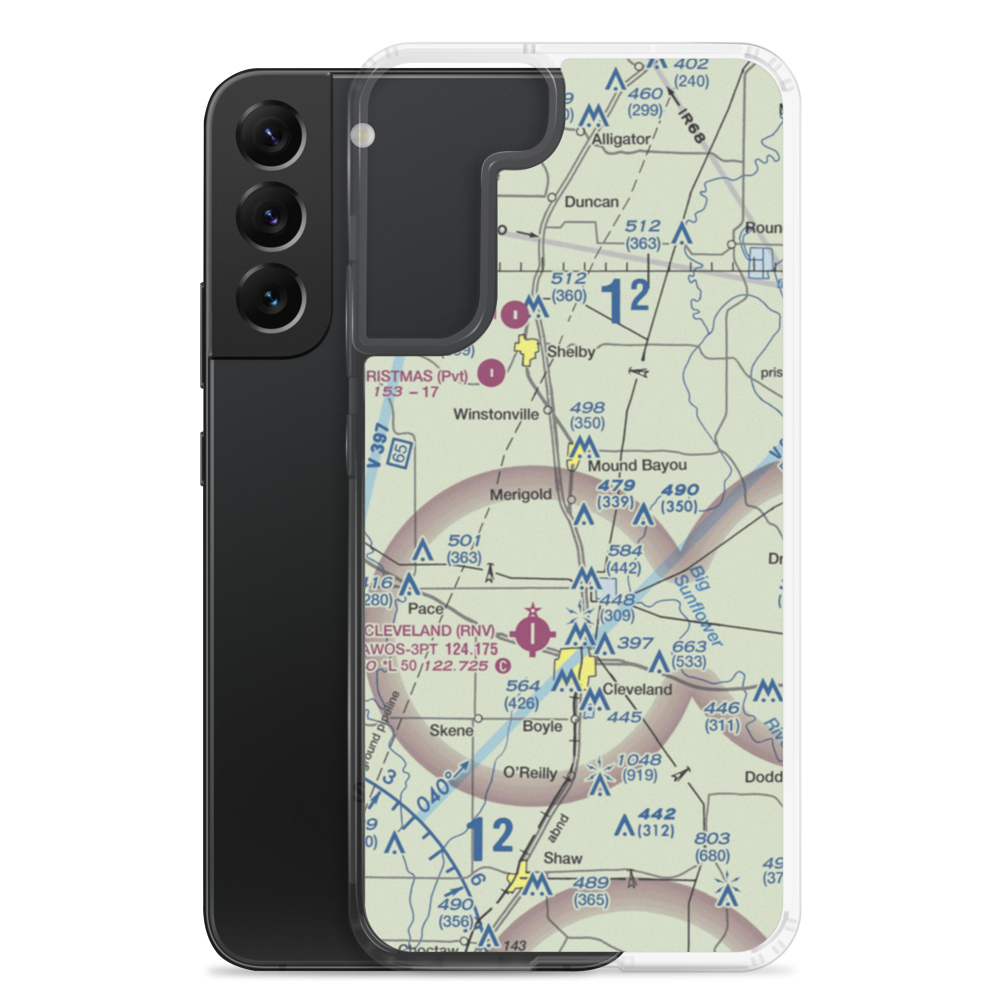 Dorr Field (MS95) VFR Sectional Samsung Case Samsung Galaxy S22 Plus model shown