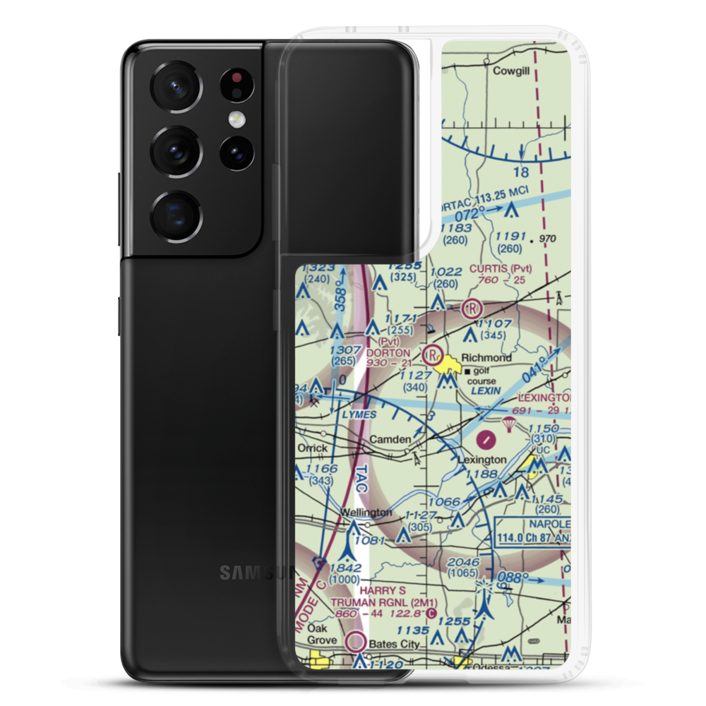Dorton Airport (03MO) VFR Sectional Samsung Case Samsung Galaxy S21 Ultra model shown