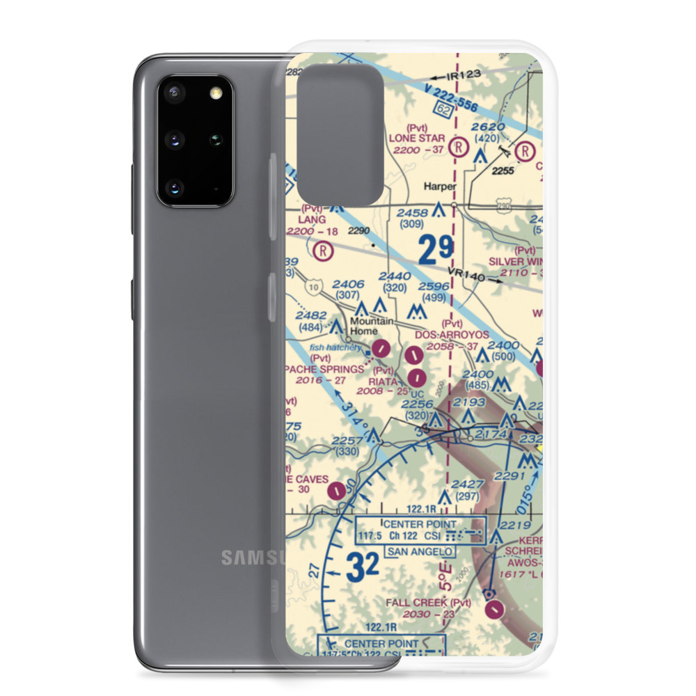 Dos Arroyos Ranch Airport (XS20) VFR Sectional Samsung Case Samsung Galaxy S20 Plus model shown