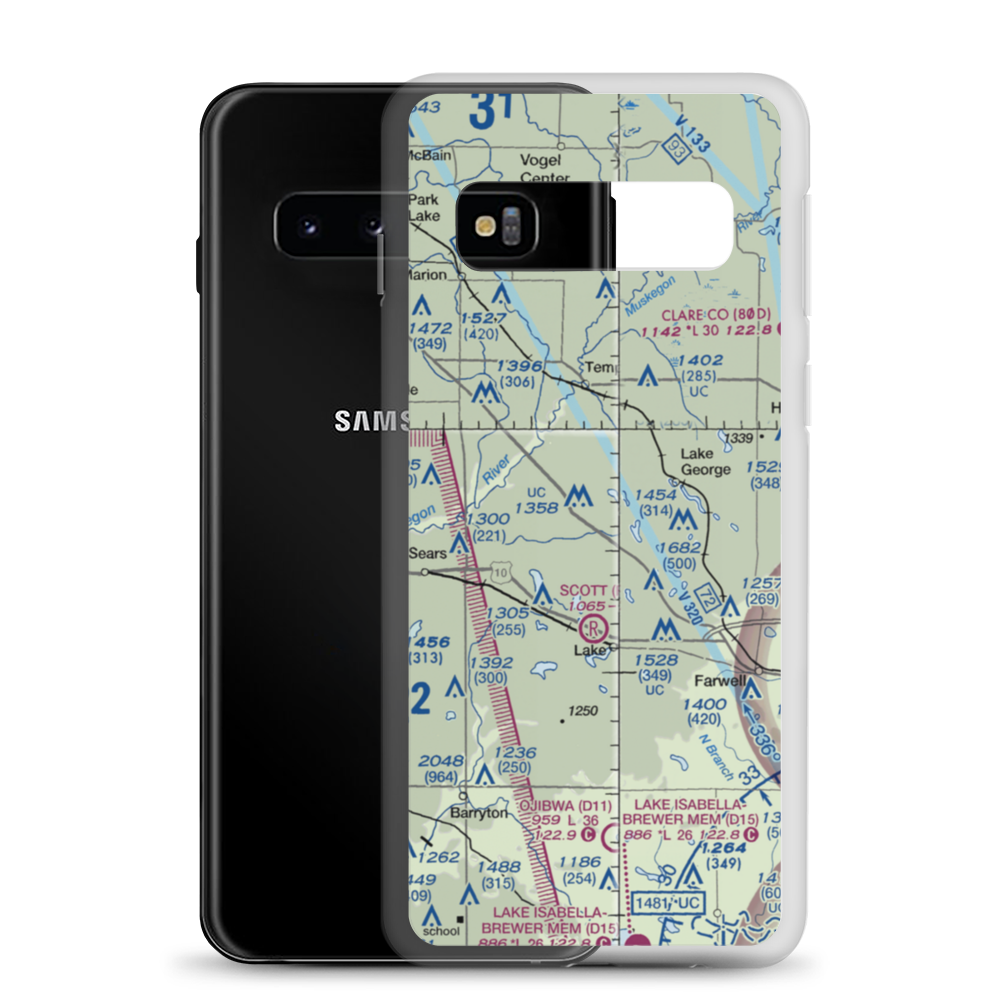 Doss Field (3MI0) VFR Sectional Samsung Case Samsung Galaxy S10 model shown