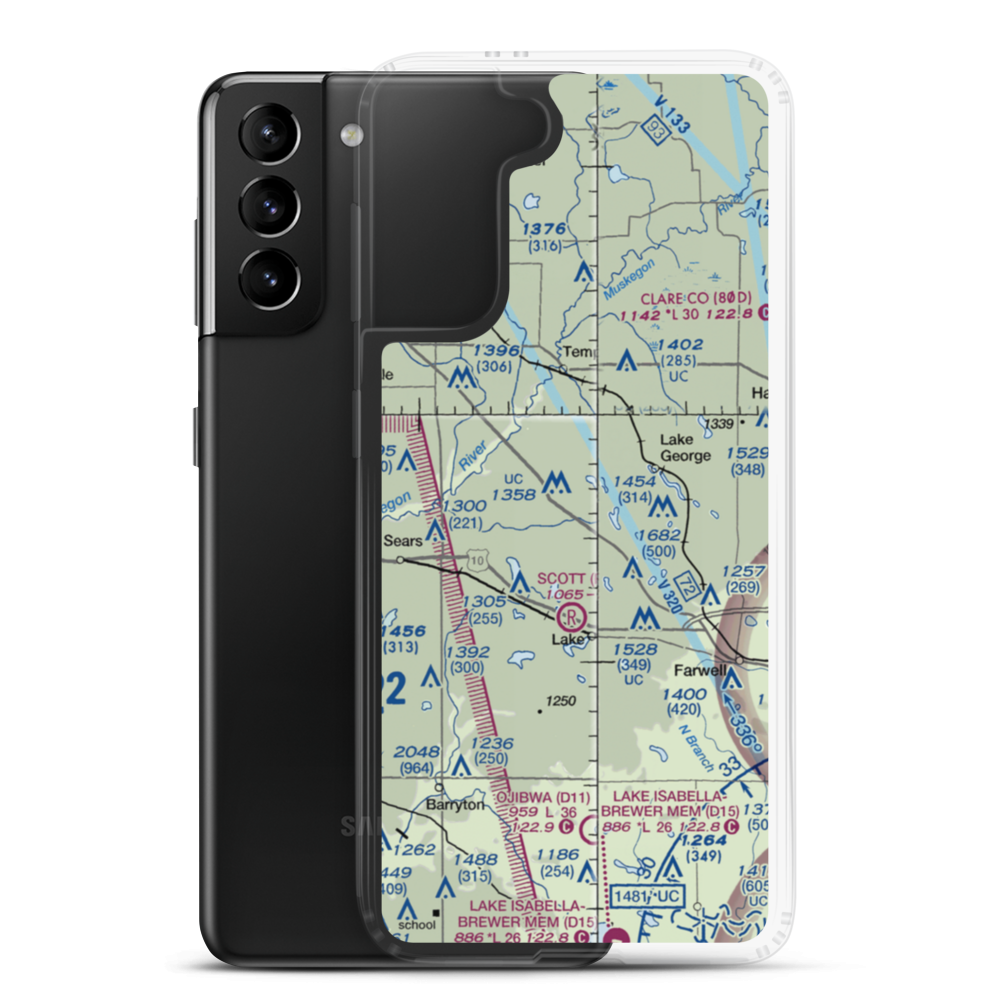 Doss Field (3MI0) VFR Sectional Samsung Case Samsung Galaxy S21 Plus model shown