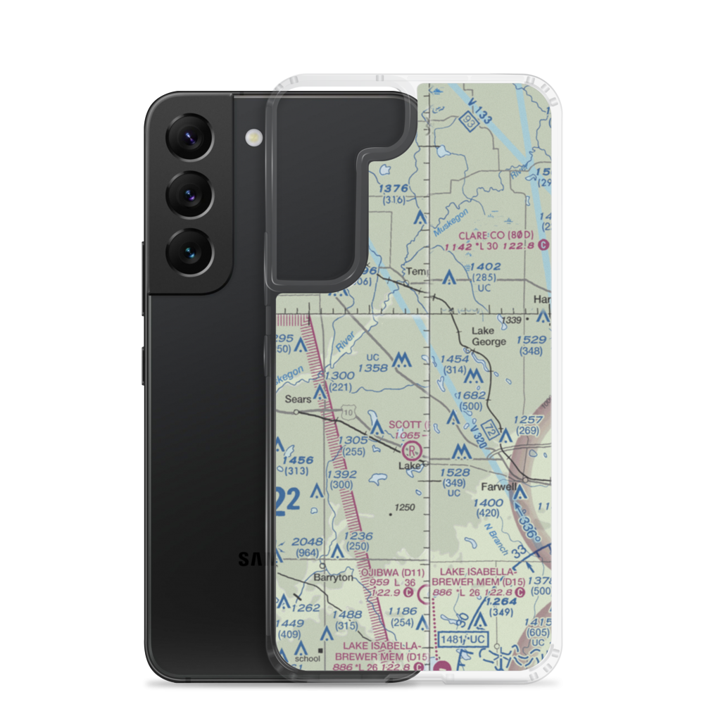 Doss Field (3MI0) VFR Sectional Samsung Case Samsung Galaxy S22 model shown
