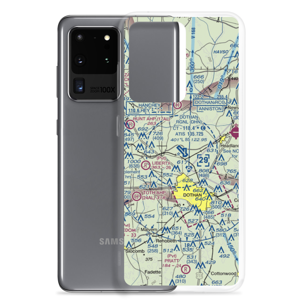 Dothan Regional Airport (DHN) VFR Sectional Samsung Case Samsung Galaxy S20 Ultra model shown