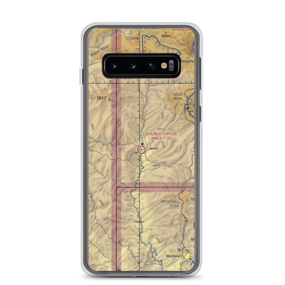 Double Circle Ranch Airport (AZ66) VFR Sectional Samsung Case Samsung Galaxy S10 model shown