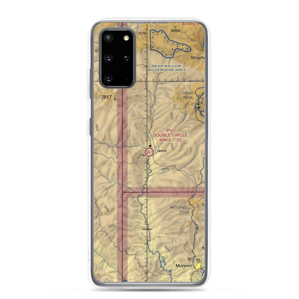 Double Circle Ranch Airport (AZ66) VFR Sectional Samsung Case Samsung Galaxy S20 Plus model shown