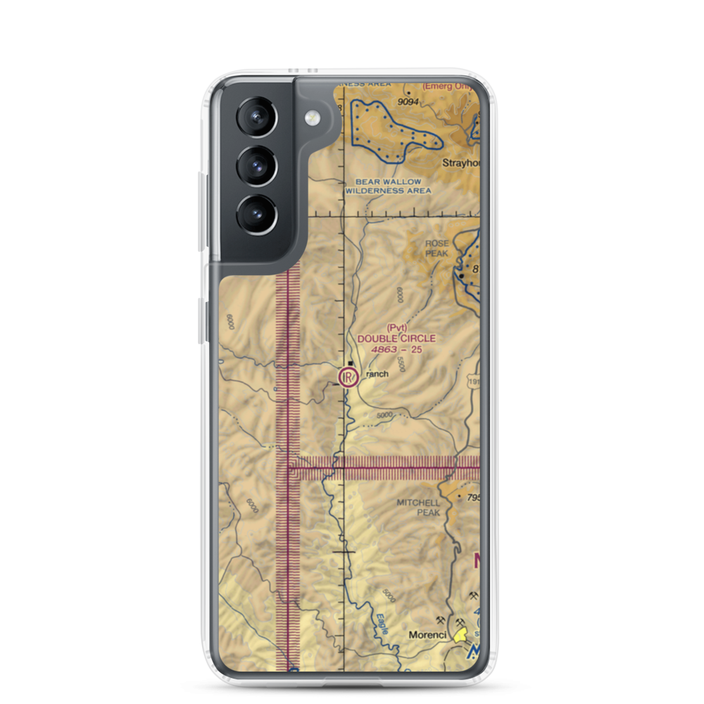 Double Circle Ranch Airport (AZ66) VFR Sectional Samsung Case Samsung Galaxy S21 model shown