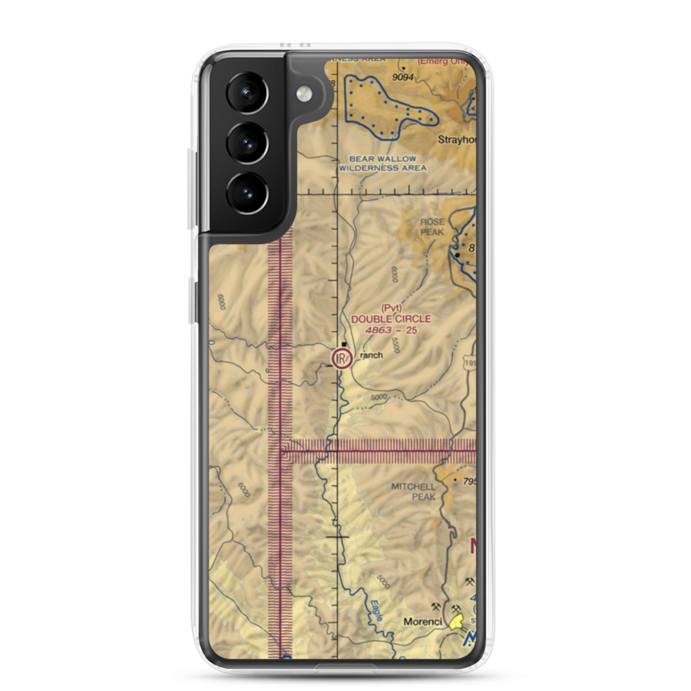 Double Circle Ranch Airport (AZ66) VFR Sectional Samsung Case Samsung Galaxy S21 Plus model shown