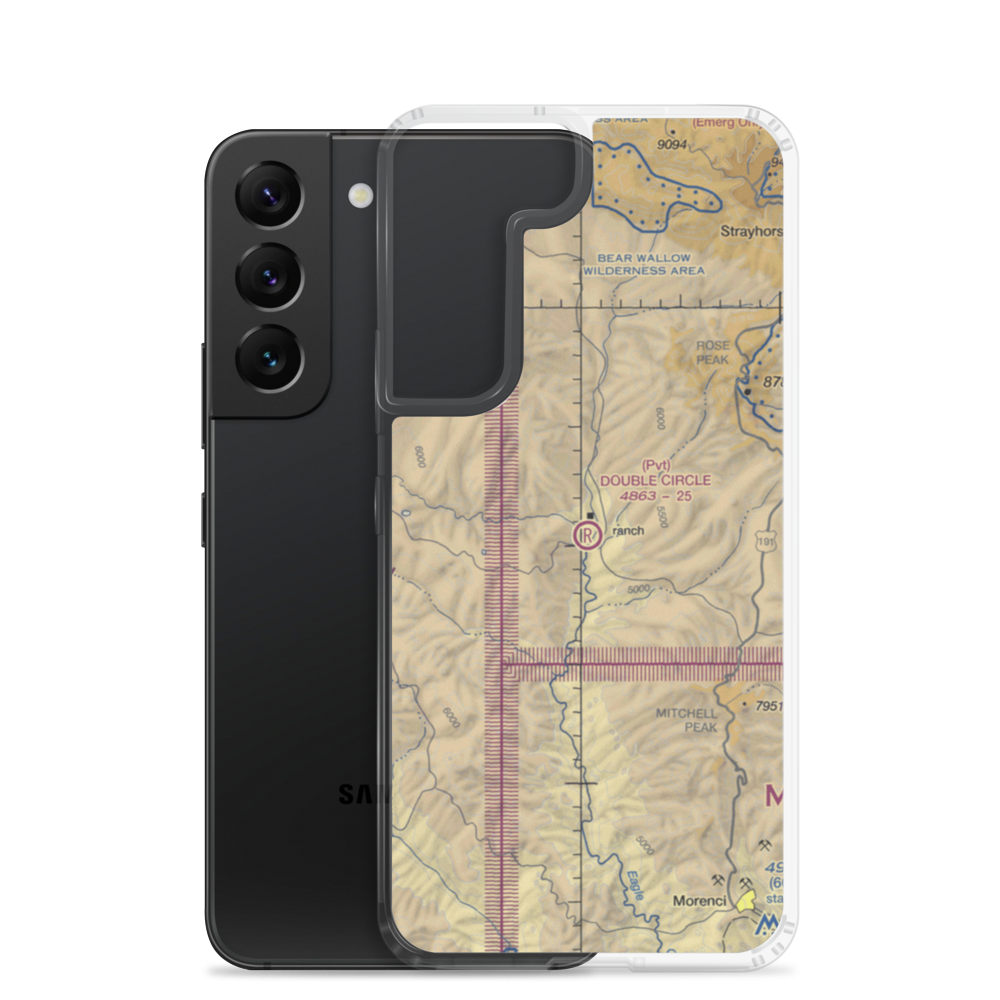 Double Circle Ranch Airport (AZ66) VFR Sectional Samsung Case Samsung Galaxy S22 model shown