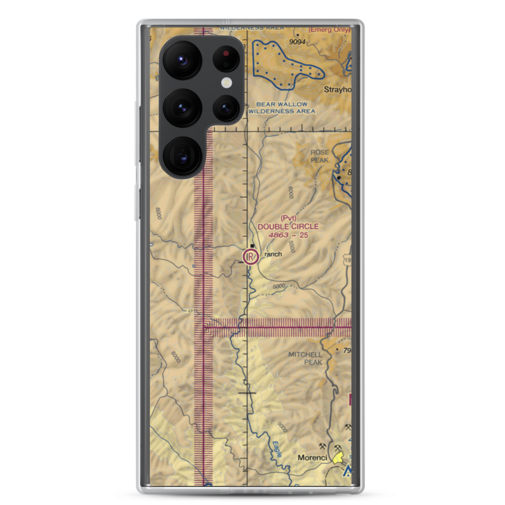 Double Circle Ranch Airport (AZ66) VFR Sectional Samsung Case Samsung Galaxy S22 Ultra model shown