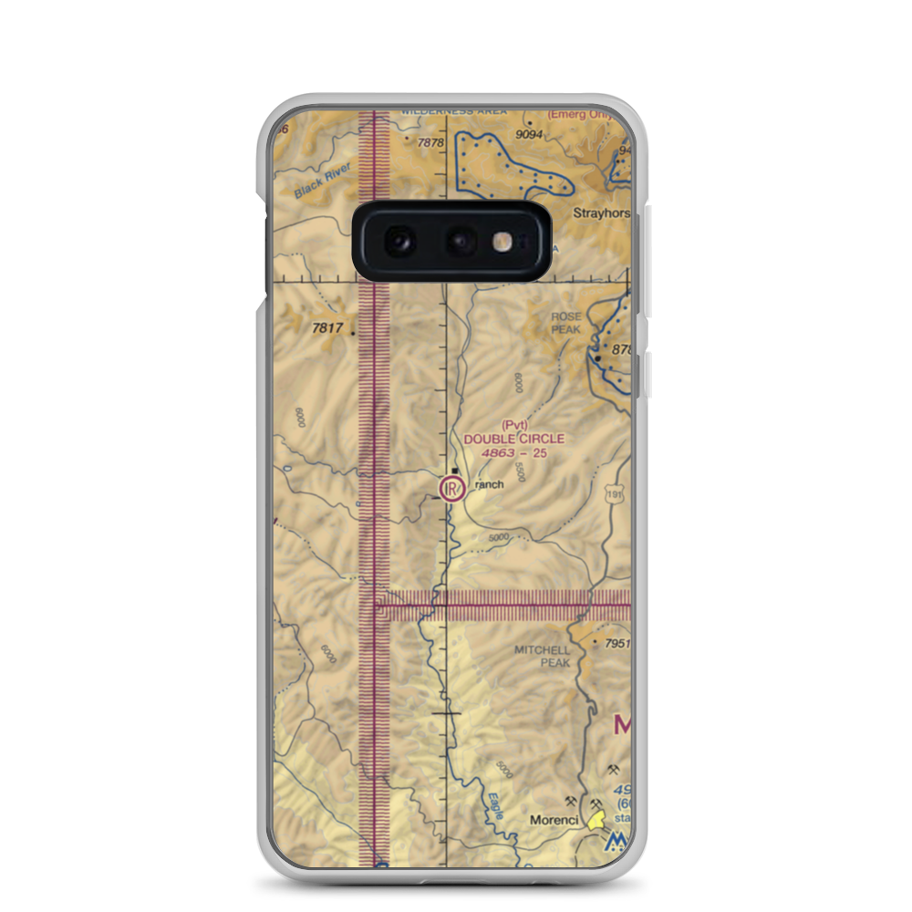 Double Circle Ranch Airport (AZ66) VFR Sectional Samsung Case Samsung Galaxy S10e model shown
