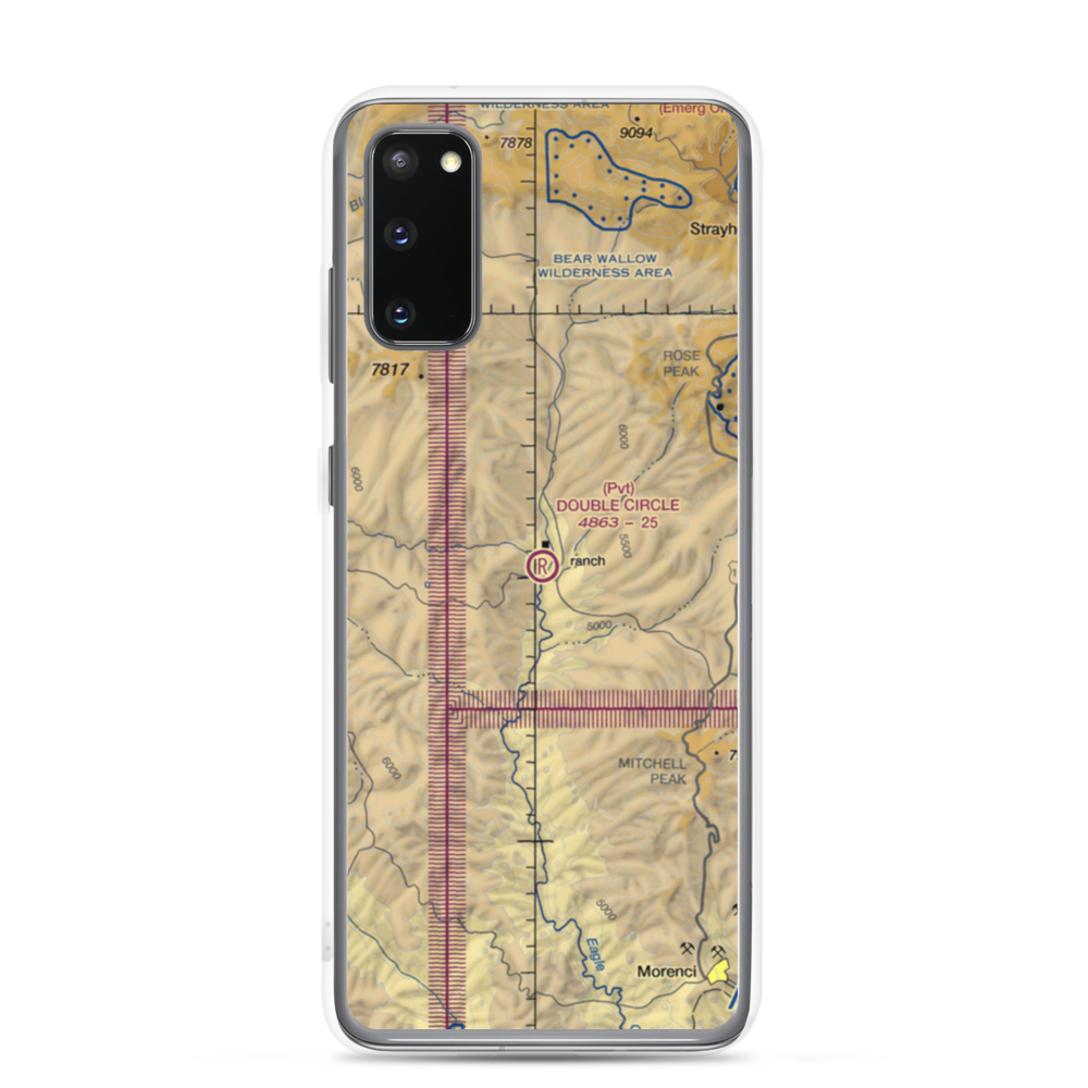 Double Circle Ranch Airport (AZ66) VFR Sectional Samsung Case Samsung Galaxy S20 model shown