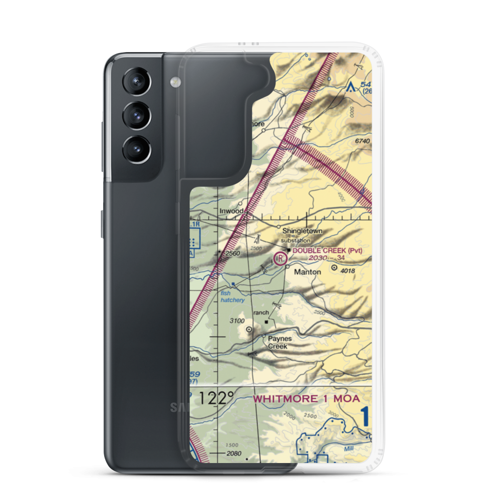 Double Creek Ranch Airport (CN42) VFR Sectional Samsung Case Samsung Galaxy S21 model shown