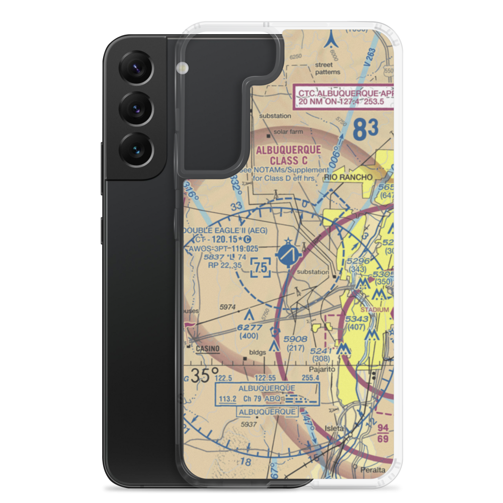 Double Eagle II Airport (AEG) VFR Sectional Samsung Case Samsung Galaxy S22 Plus model shown