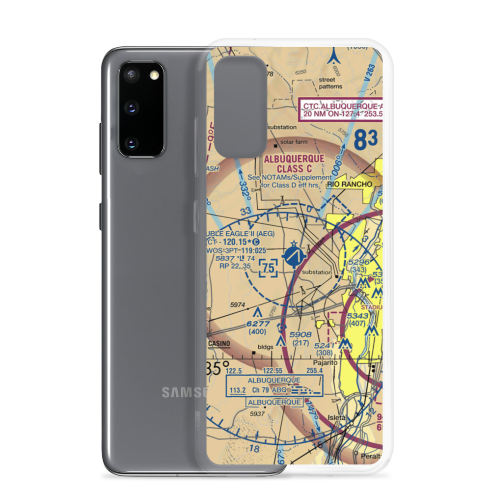 Double Eagle II Airport (AEG) VFR Sectional Samsung Case Samsung Galaxy S20 model shown