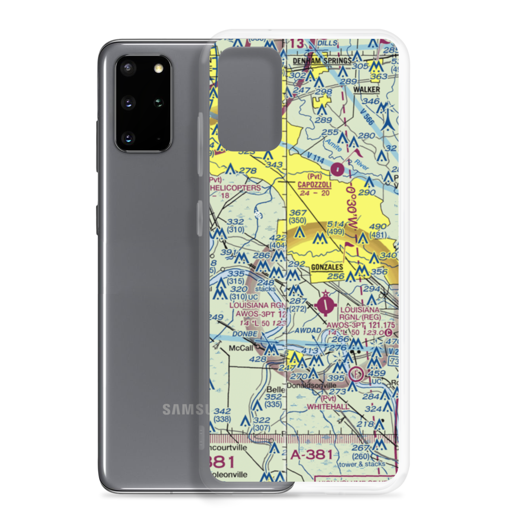Double H Ranch Airport (0LA1) VFR Sectional Samsung Case Samsung Galaxy S20 Plus model shown