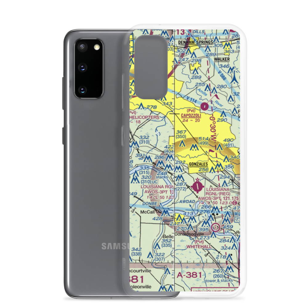 Double H Ranch Airport (0LA1) VFR Sectional Samsung Case Samsung Galaxy S20 model shown
