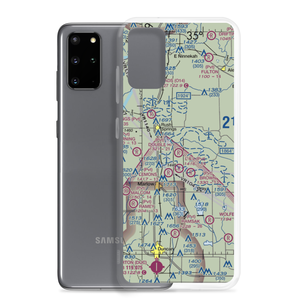 Double H Ranch Airport (OK40) VFR Sectional Samsung Case Samsung Galaxy S20 Plus model shown