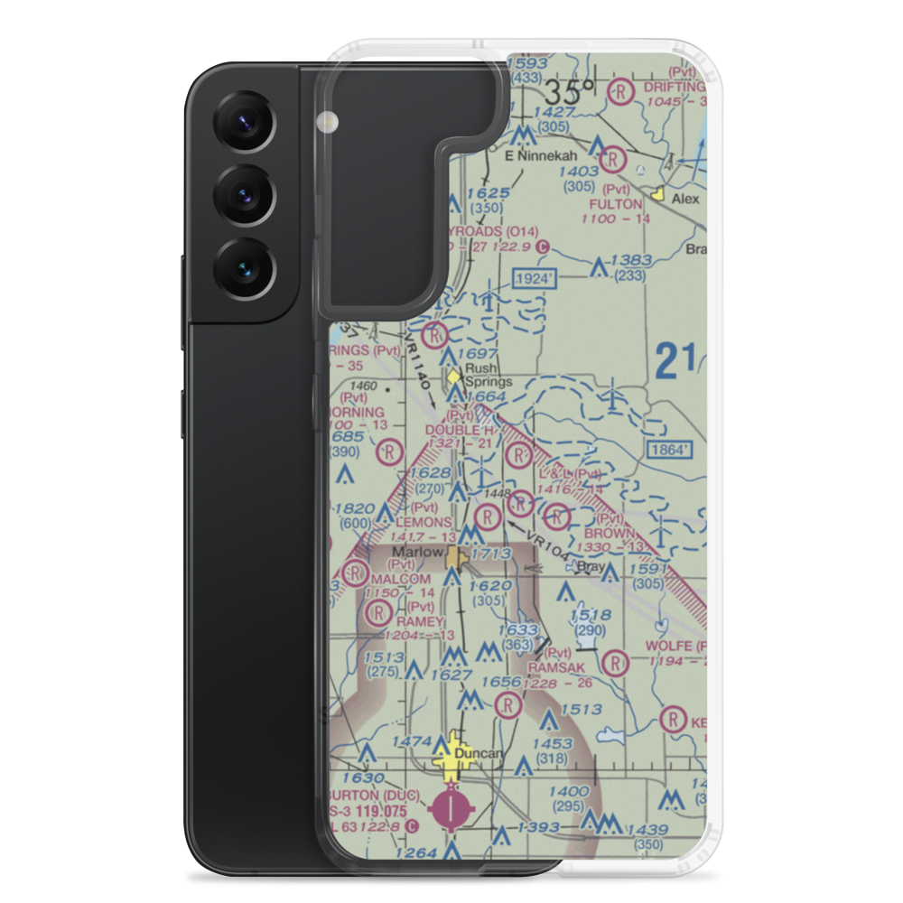 Double H Ranch Airport (OK40) VFR Sectional Samsung Case Samsung Galaxy S22 Plus model shown