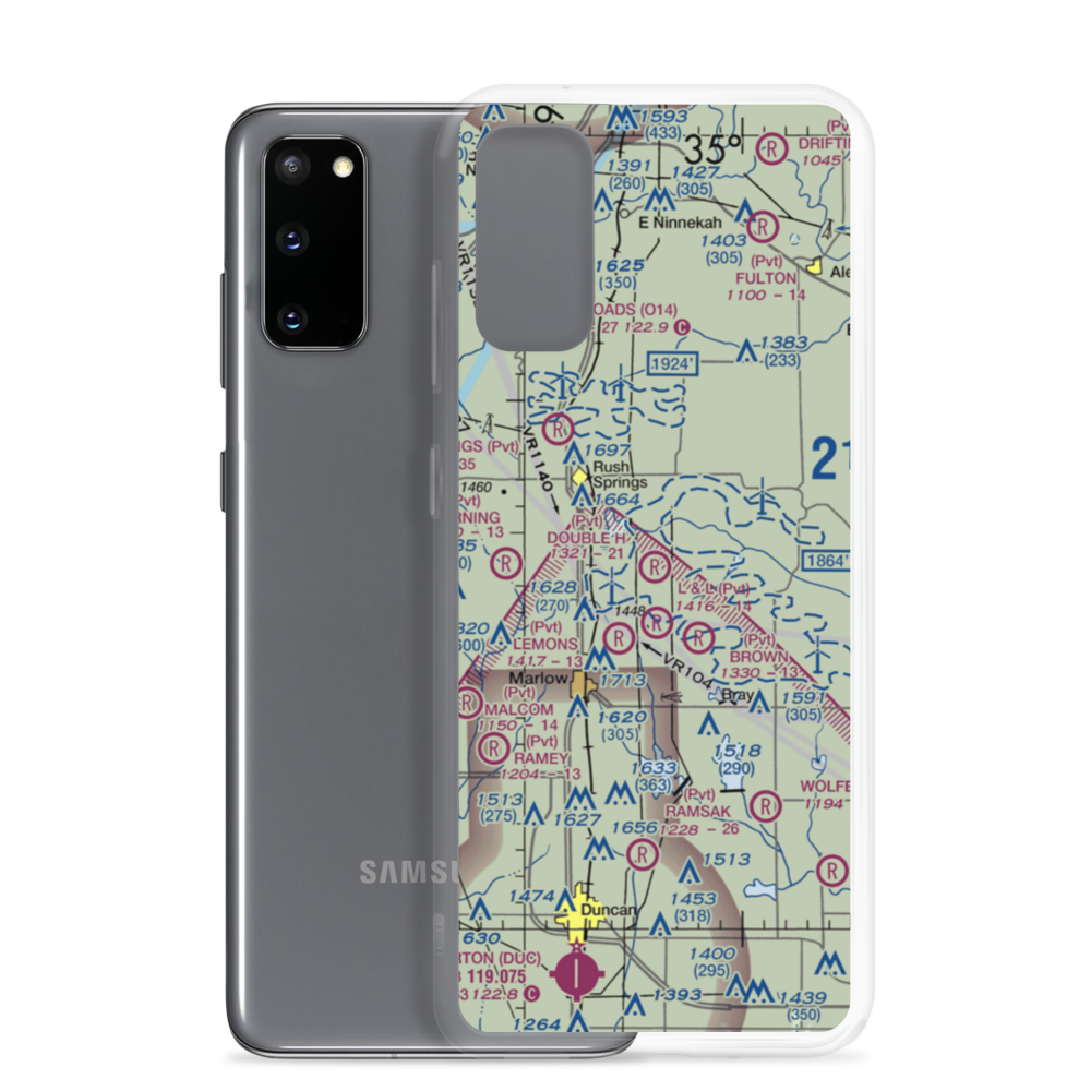 Double H Ranch Airport (OK40) VFR Sectional Samsung Case Samsung Galaxy S20 model shown
