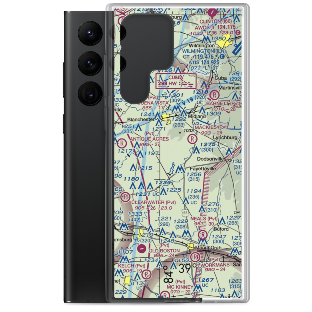 Double J Airport (1OA5) VFR Sectional Samsung Case Samsung Galaxy S22 Ultra model shown