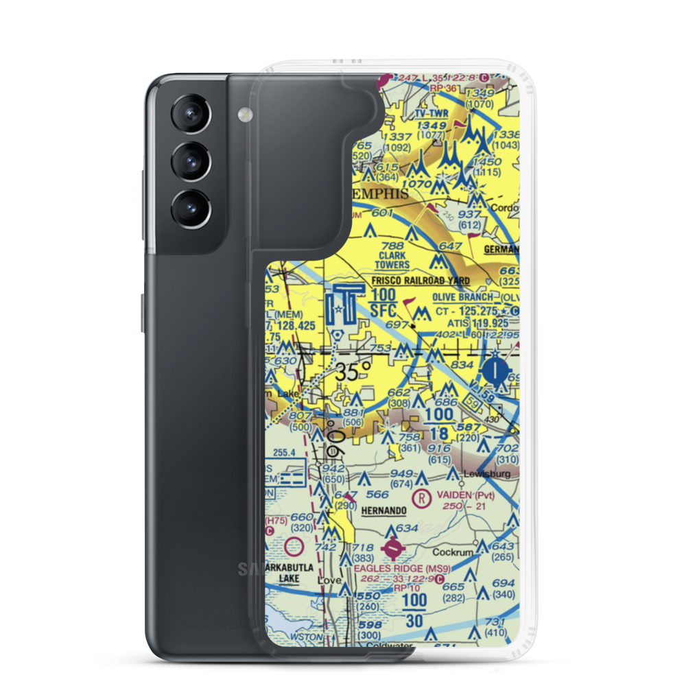 Double O Ranch Airport (MS00) VFR Sectional Samsung Case Samsung Galaxy S21 model shown