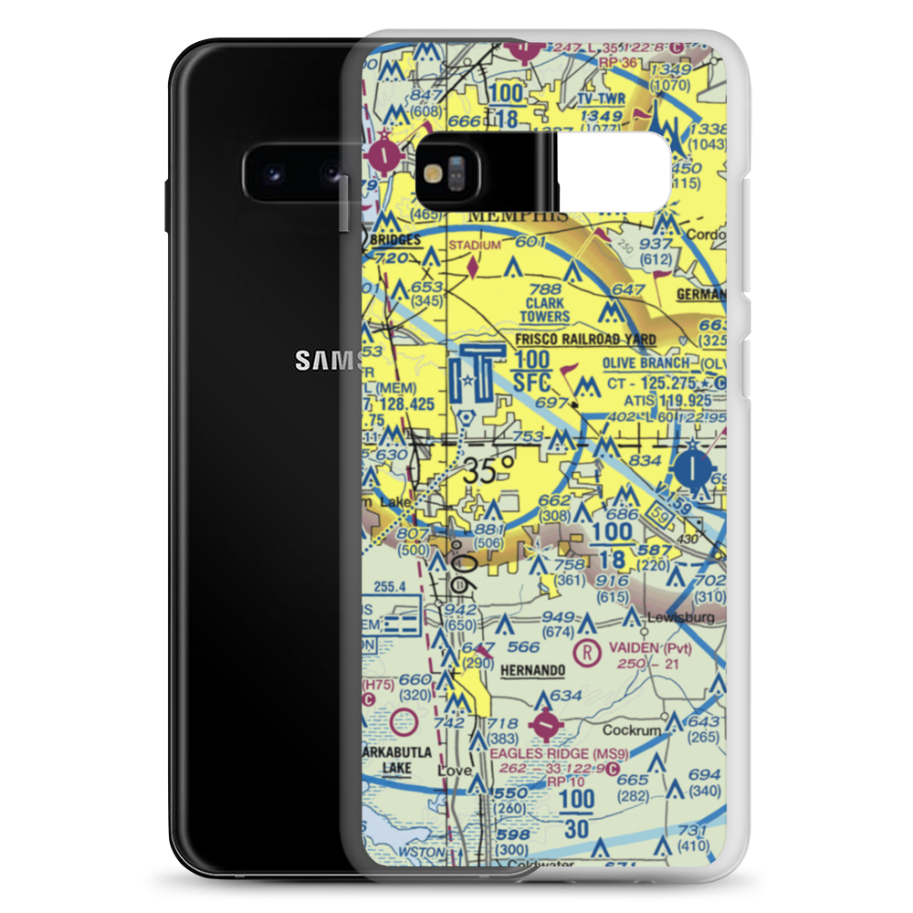 Double O Ranch Airport (MS00) VFR Sectional Samsung Case Samsung Galaxy S10+ model shown