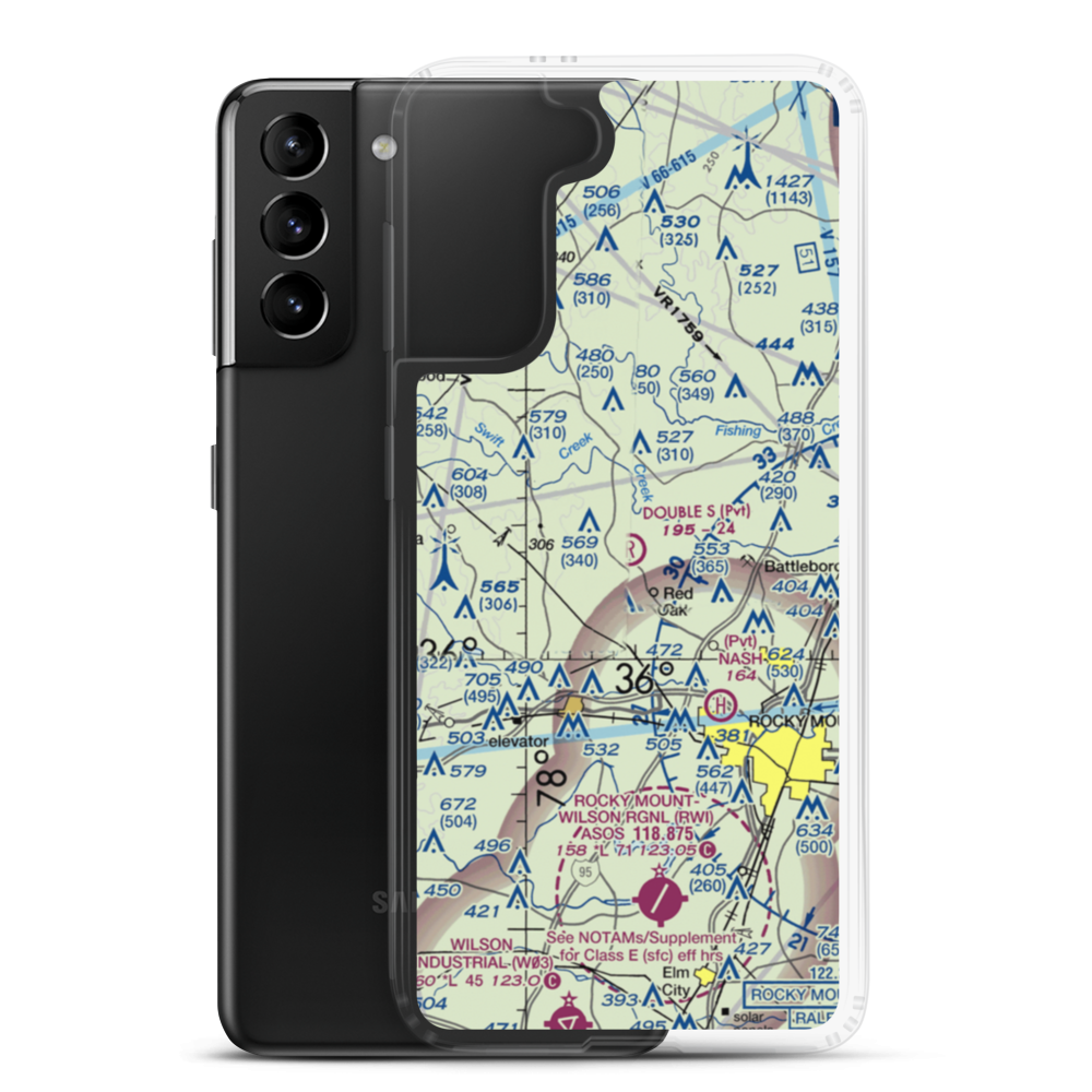 Double S Airport (19NC) VFR Sectional Samsung Case Samsung Galaxy S21 Plus model shown