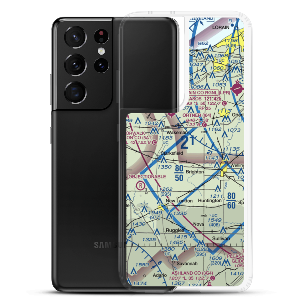 Double S Farms Airport (56OI) VFR Sectional Samsung Case Samsung Galaxy S21 Ultra model shown