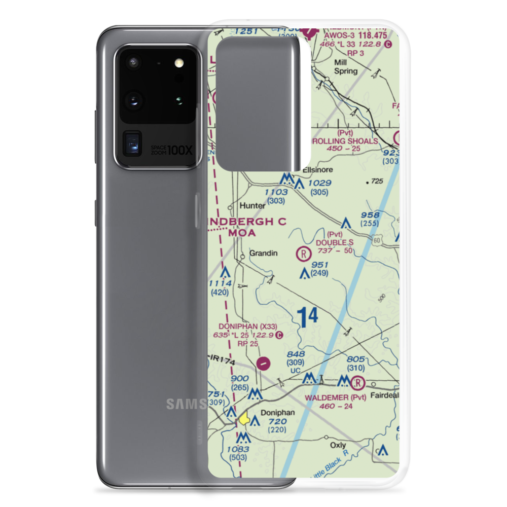 Double S Ranch Airport (1MO6) VFR Sectional Samsung Case Samsung Galaxy S20 Ultra model shown