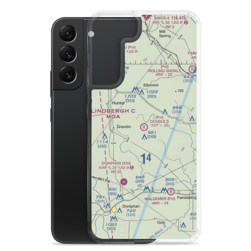 Double S Ranch Airport (1MO6) VFR Sectional Samsung Case Samsung Galaxy S22 Plus model shown
