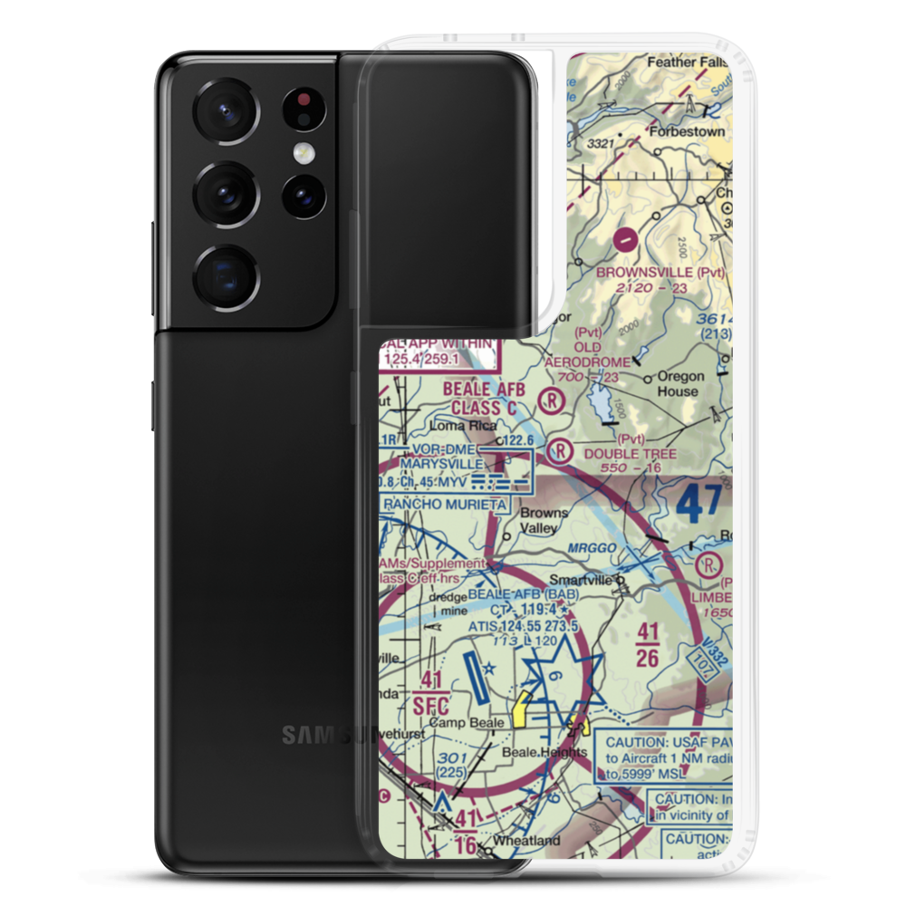 Double Tree Farm Airport (22CL) VFR Sectional Samsung Case Samsung Galaxy S21 Ultra model shown