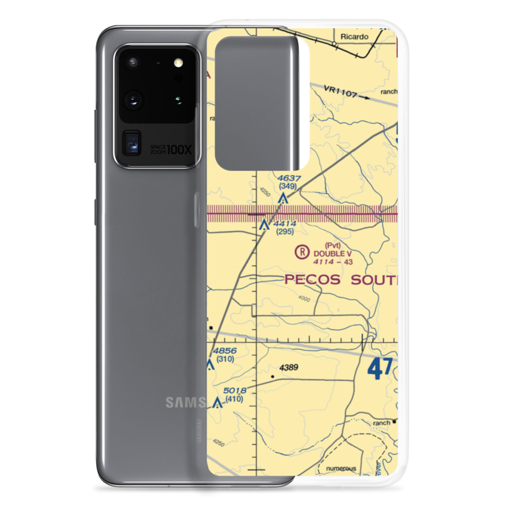 Double V Ranch Airport (NM38) VFR Sectional Samsung Case Samsung Galaxy S20 Ultra model shown