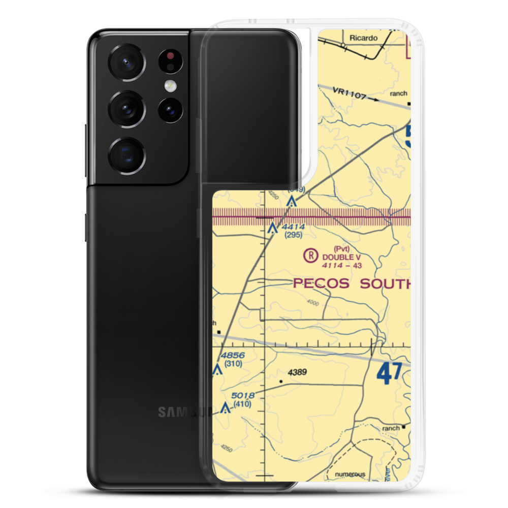 Double V Ranch Airport (NM38) VFR Sectional Samsung Case Samsung Galaxy S21 Ultra model shown