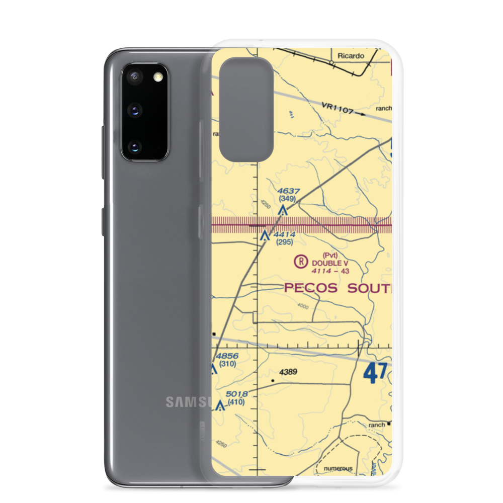 Double V Ranch Airport (NM38) VFR Sectional Samsung Case Samsung Galaxy S20 model shown