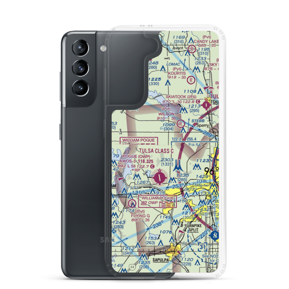 Double W Airport (3OK7) VFR Sectional Samsung Case Samsung Galaxy S21 model shown