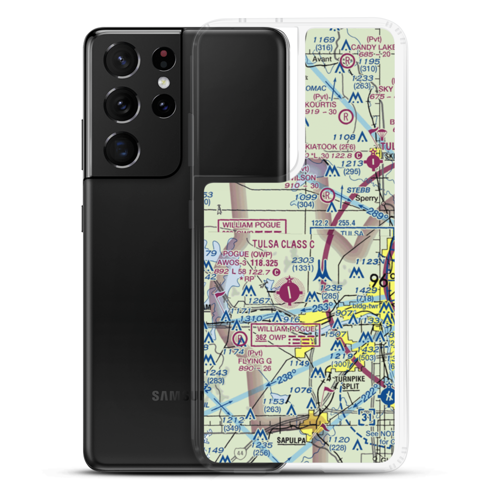 Double W Airport (3OK7) VFR Sectional Samsung Case Samsung Galaxy S21 Ultra model shown