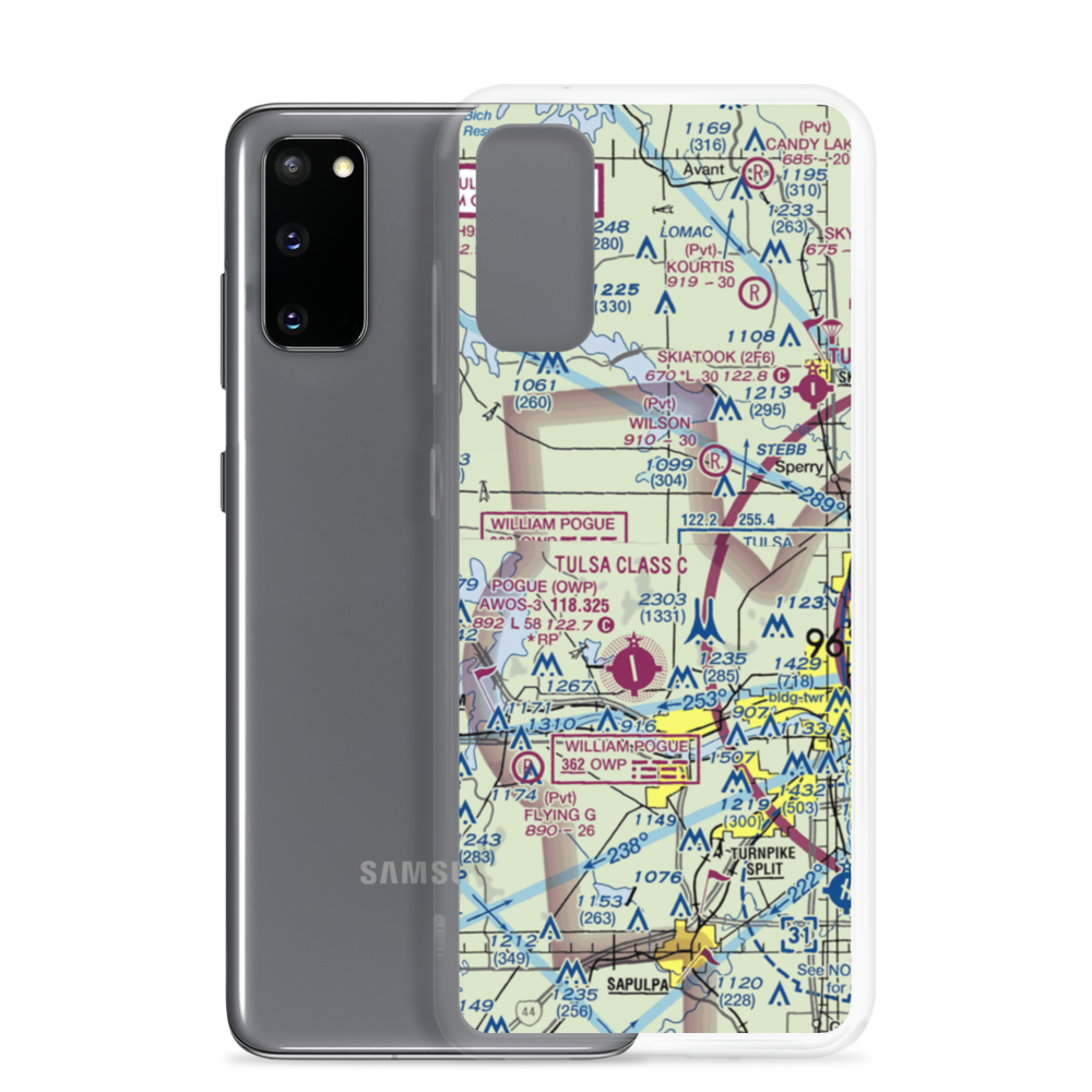 Double W Airport (3OK7) VFR Sectional Samsung Case Samsung Galaxy S20 model shown